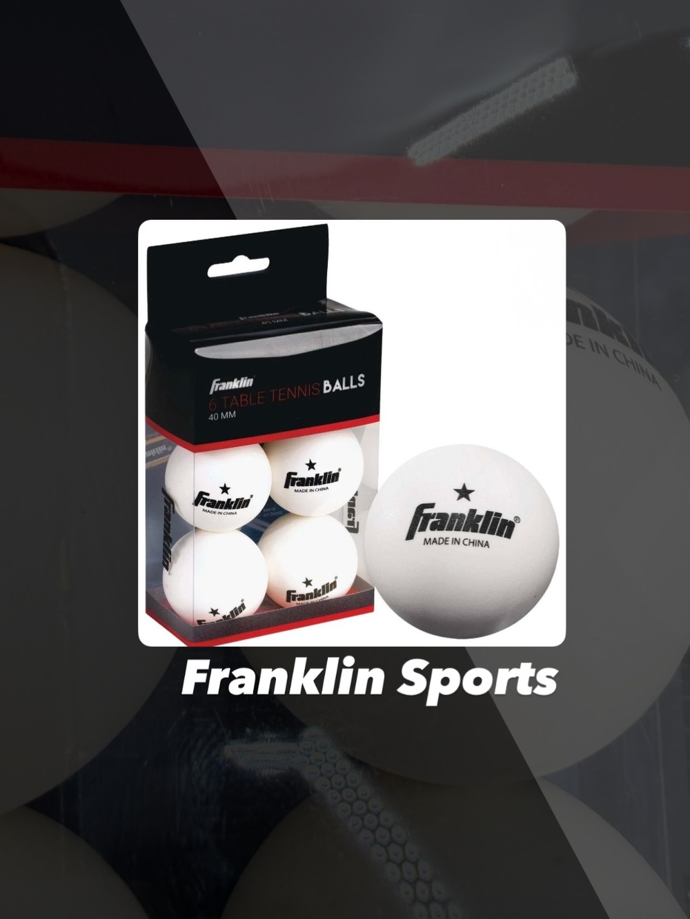 NWT Franklin Sports Table Tennis Balls